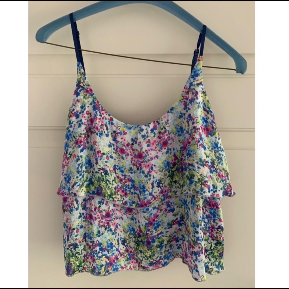 Guess multicolored floral print tank top (NWOT)